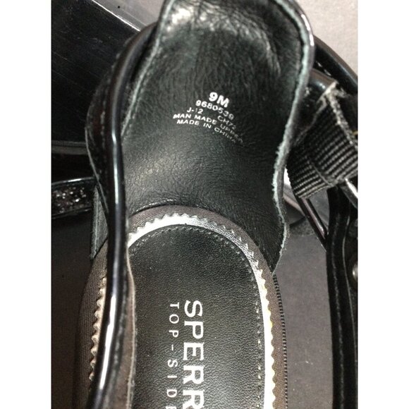 Sperry Top-Sider Harbordale Glitter Crisscross Strap Wedge Heels Sandals Size 9M - Picture 11 of 11